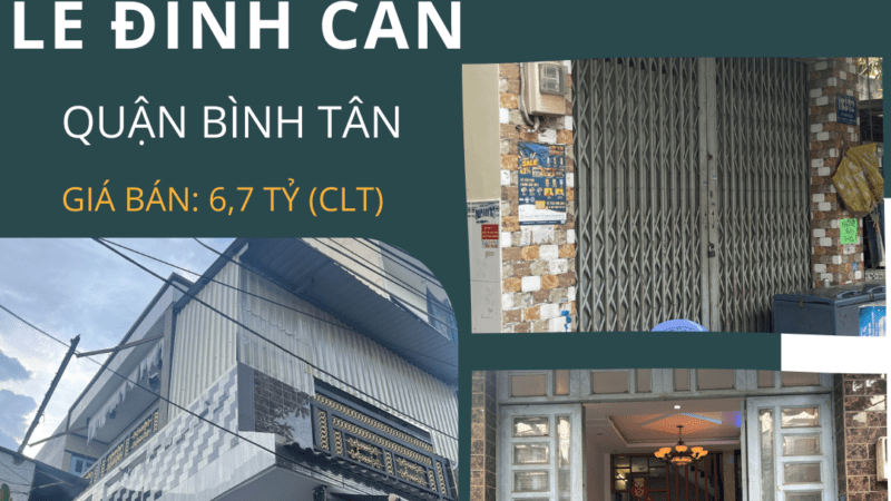 Nhà đẹp bán ngay – Hẻm Lê Đình Cẩn, gần chợ Lê Đình Cẩn